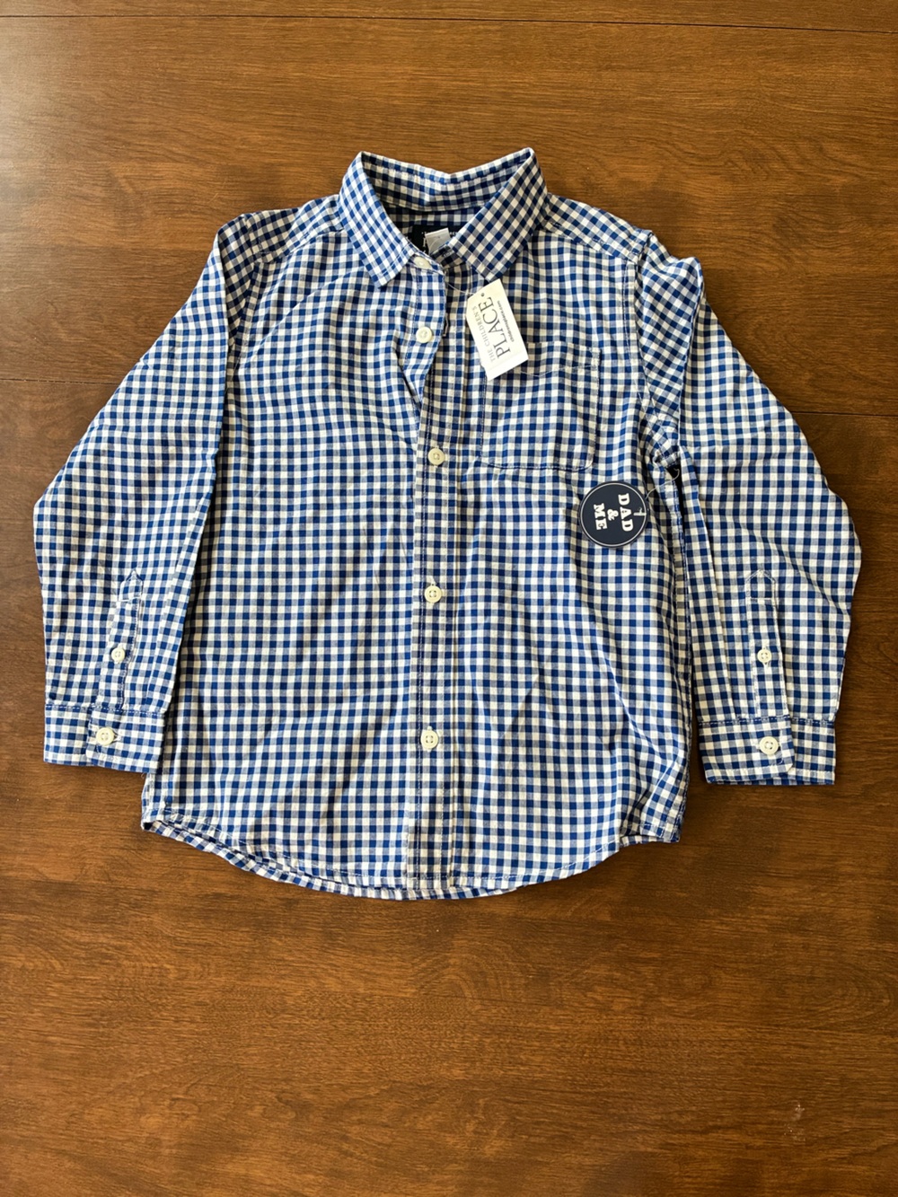 The Children's Place Blue & White Gingham Button-Down Shirt